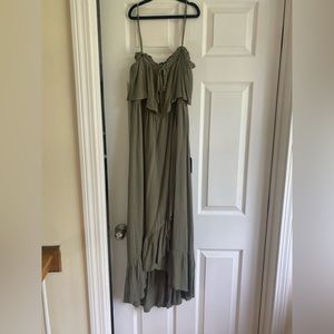 Sincerely yours, olive green midi dress size medium new with tags